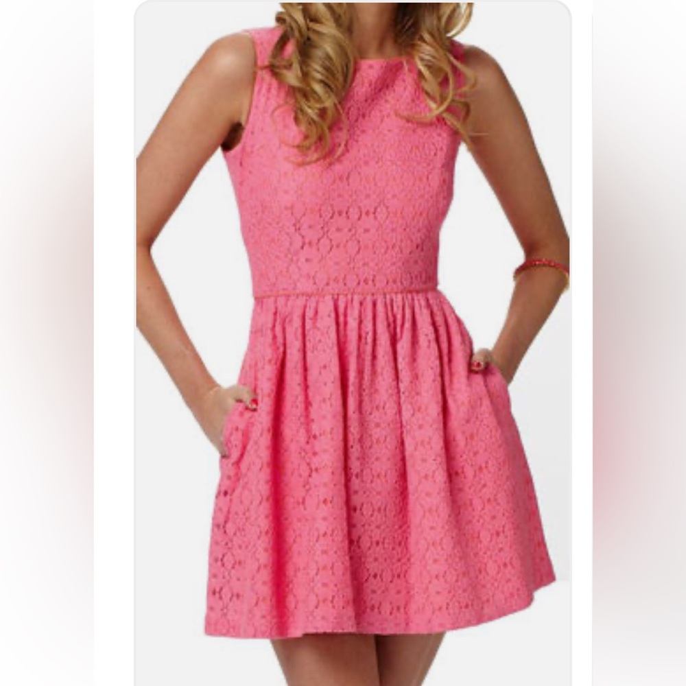 Lilly Pulitzer pink, sleeveless dress, size 00.